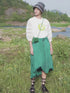 Lace Blocking Skirt